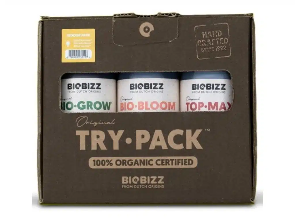 BioBizz in door pack, try pack, prøvepakke gødning til Cannabis