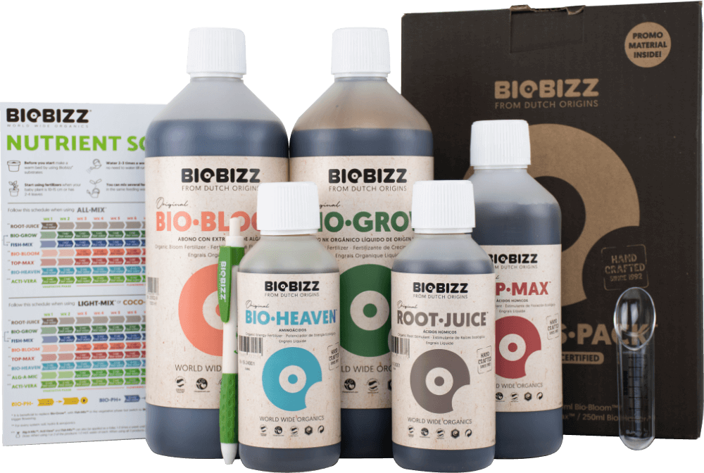 BioBizz start pack, startpakke, komplet kit gødning til Cannabis