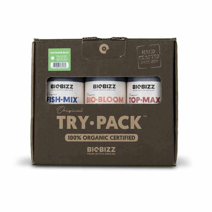 BioBizz out door pack, try pack, prøvepakke gødning til Cannabis
