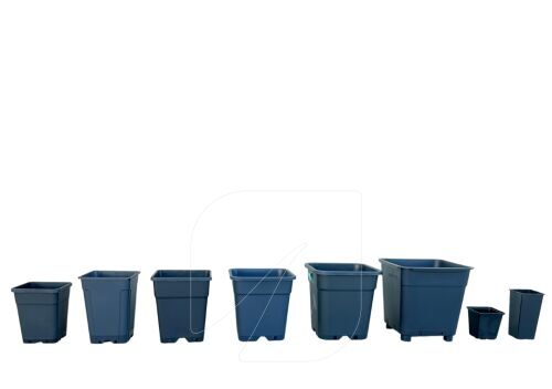 Square Pot Hulk er en sort, firkantet plastpotte med huller i bunden for optimal dræning og luftning. Fås i størrelser fra 2 L til 30 L til planter med behov for stor rodplads.