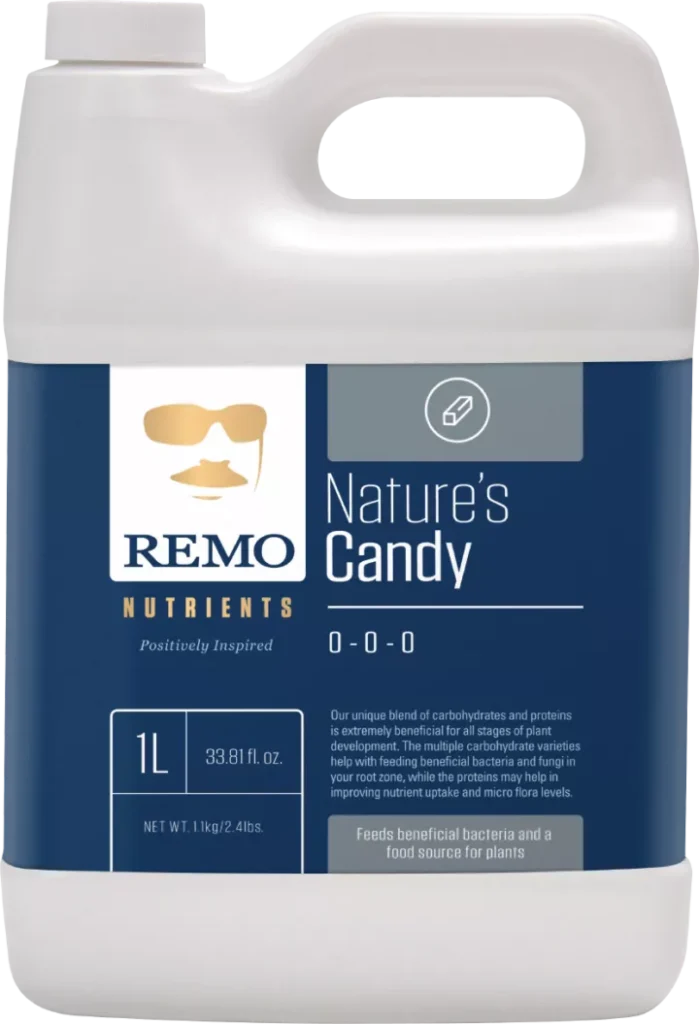 REMO natures candy. Sukker/molasse er med til at sikre at dine bakterier og svampe i jorden bliver fordret og aminosyrerne hjælper til et bedre optag af næring.
