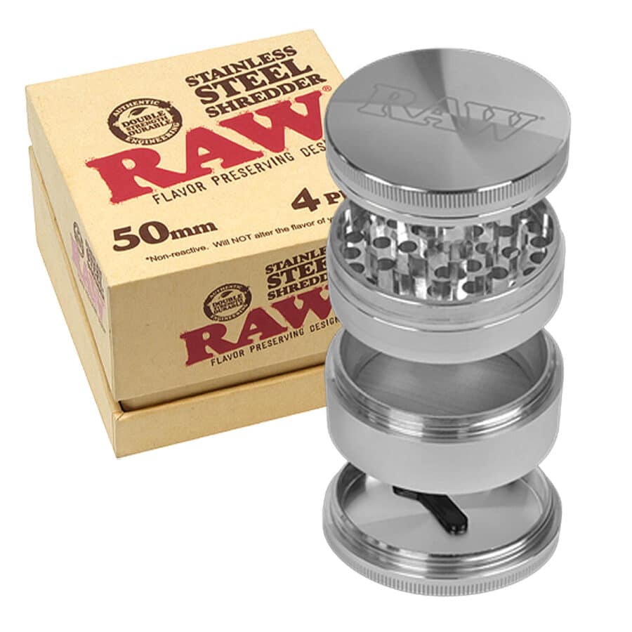 RAW grinder i rustfri stål(stainless steel) Kvalitets grinder i 50/60mm